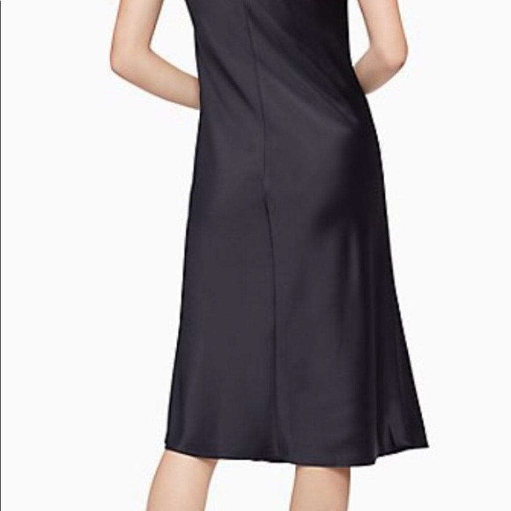 NWT Calvin Klein Solid Scoopneck Sleeveless Midi Dress Black Size 2